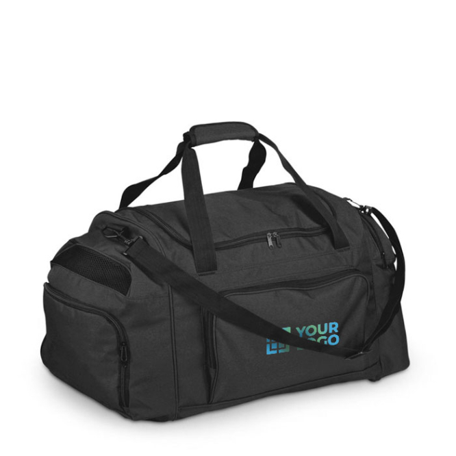 300D polyester sports bag with adjustable shoulder strap