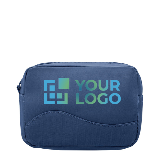 Affordable toiletry bag made of microfibres with zip, Pocket