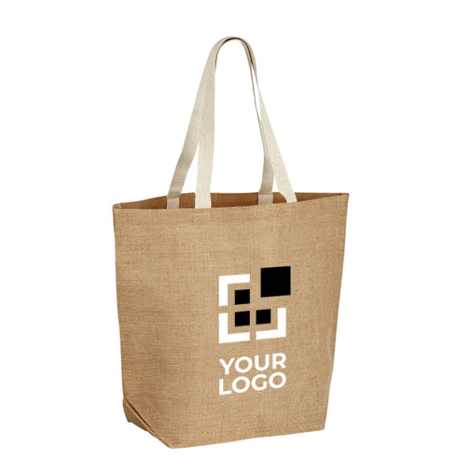 Jute bag with laminated interior, 360 g/m2, Jute Plus