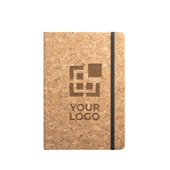 Set of cork notebook and ballpoint pen in gift box, A5