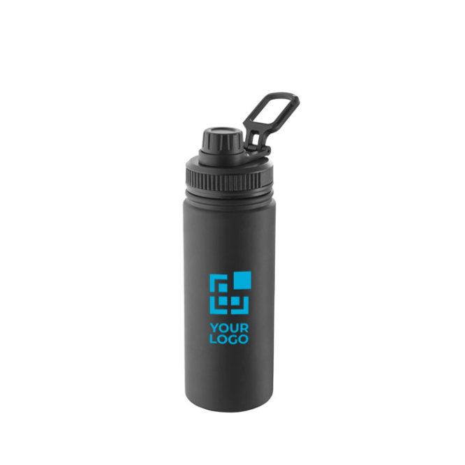 Aluminium bottle with handle and plastic cap, 570ml