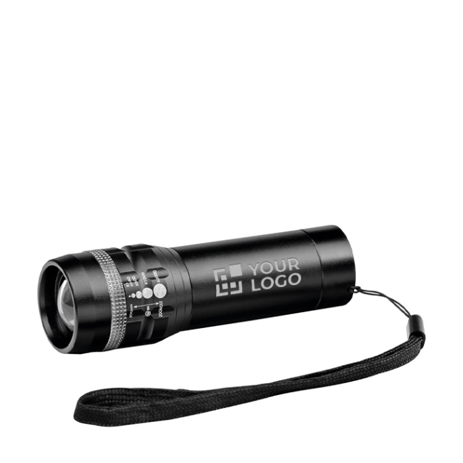 Flashlight with zoom function and 3 light modes, Trios