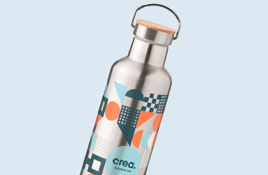 Printed aluminium bottle