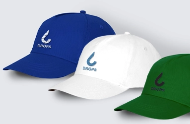 Promotional baseball caps with logo printed