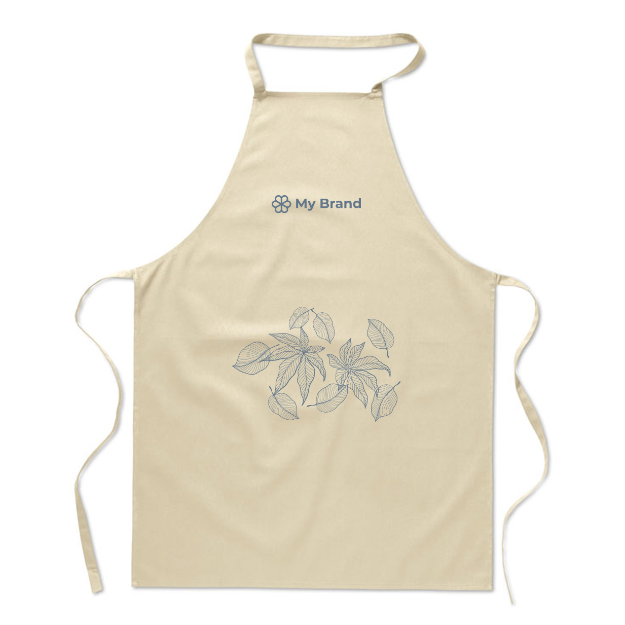 Cooking apron made from 100% cotton, 180 g/m2
