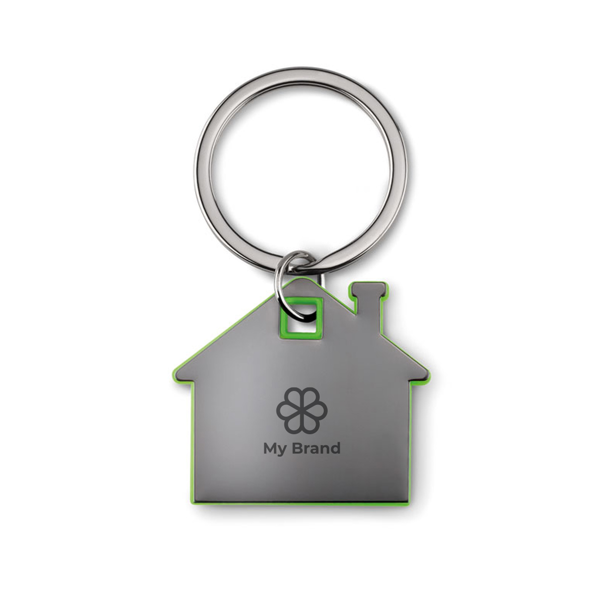 Keyring in the shape of a house for estate agents