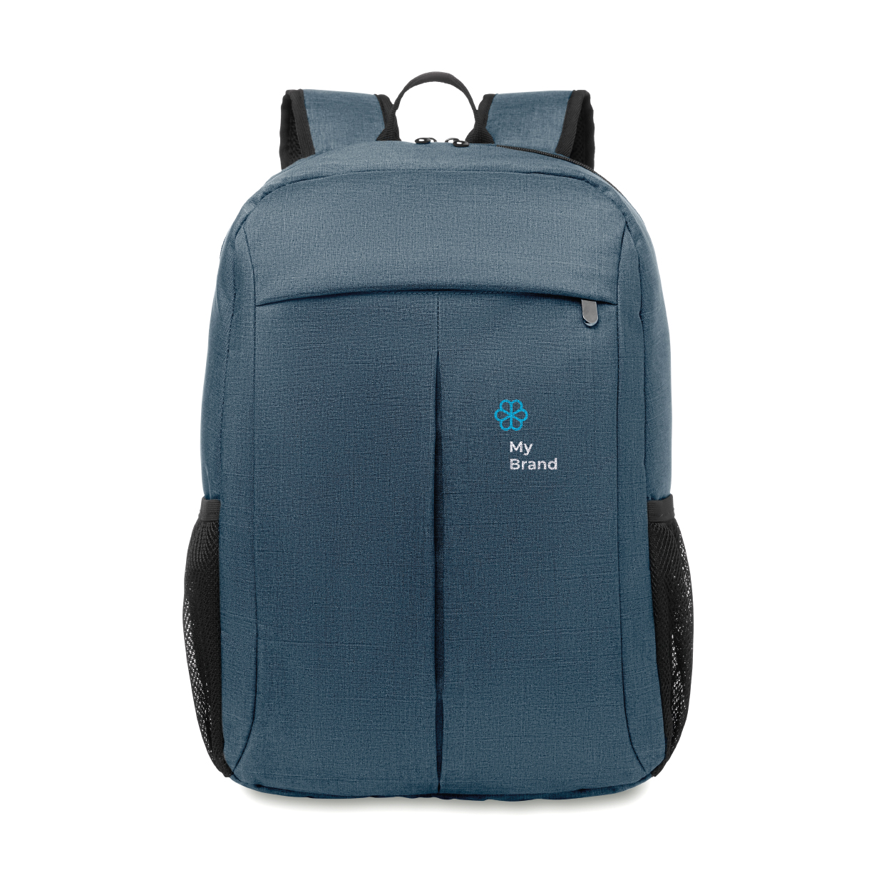 Polyester laptop backpack with trolley holder, 15