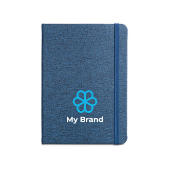 Notebook with fabric-like cover, beige paper, A5