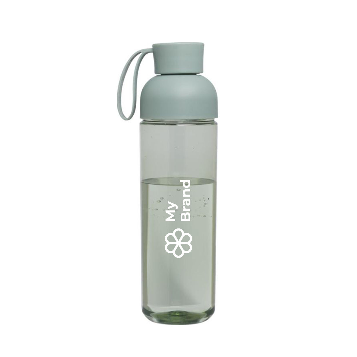 Recycled plastic bottle with silicone handle, 600 ml