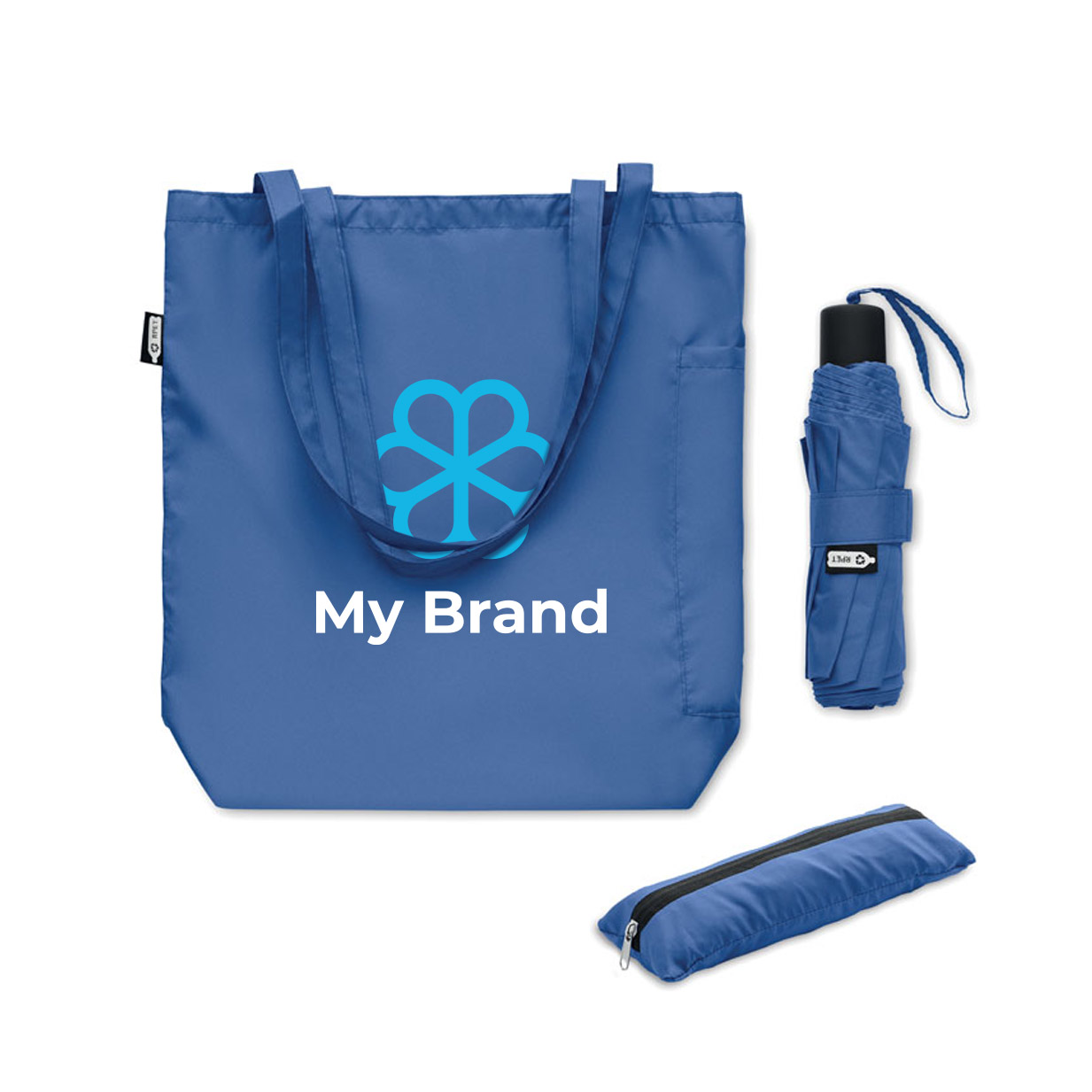 Windproof umbrella with pouch and storage compartment, Ø100