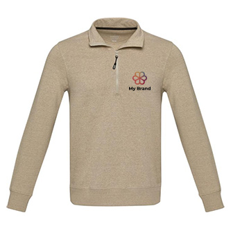 Unisex recycled sweatshirt, short zip, 280 g/m2, Elevate NXT