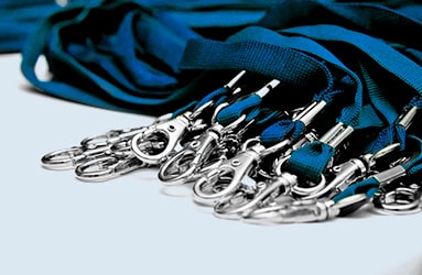 Lanyard with buckle and logo