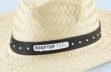 Straw hat with logo